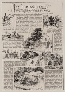 Nicholas NicklebyとSmikeと共にポーツマスへ 作： Charles J. Staniland